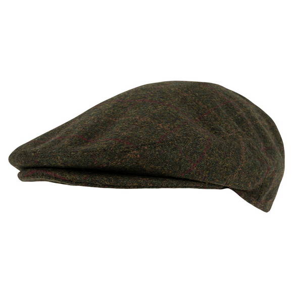 Jack Pyke Wool Blend Flat Cap - Dark Olive